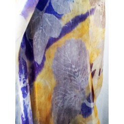 fulard di seta eco print