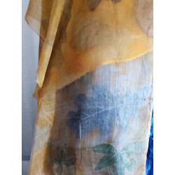 fulard di seta eco print