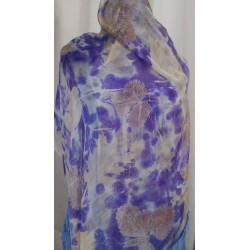 fulard di seta eco print